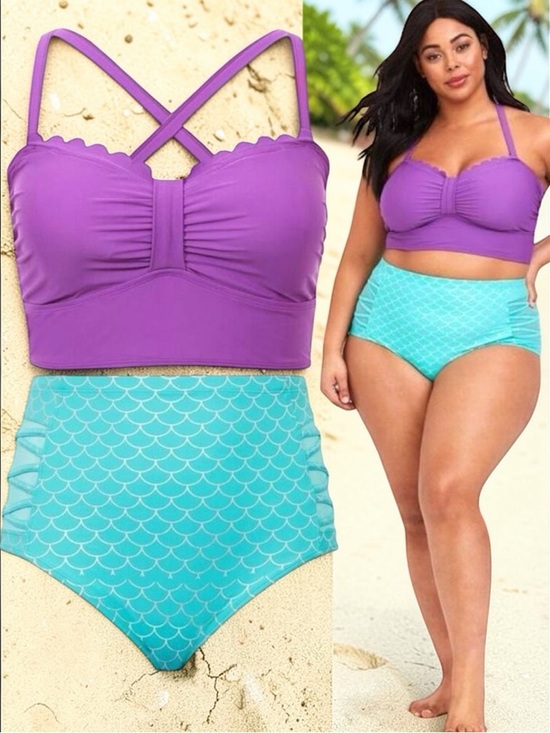 torrid Other - Torrid Disney The Little Mermaid Ariel Purple Wireless Bikini Top & Swim Bottom
